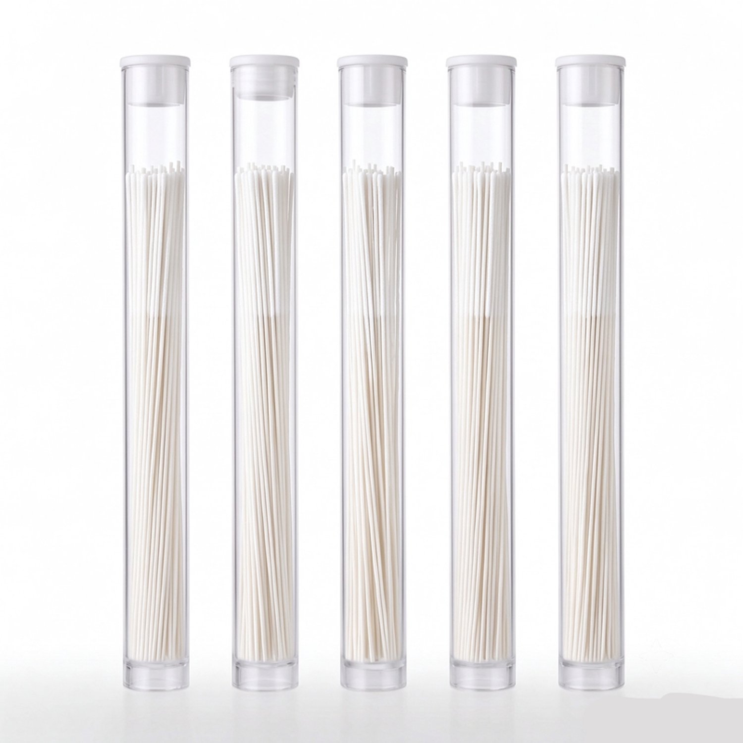 Reinigingsdraad voor oorpiercings (300 stuks) — Kleurrijke reinigingsdraadjes voor oorpiercings: verwijdert vuil en geurtjes, voorkomt verstopping — Wit
