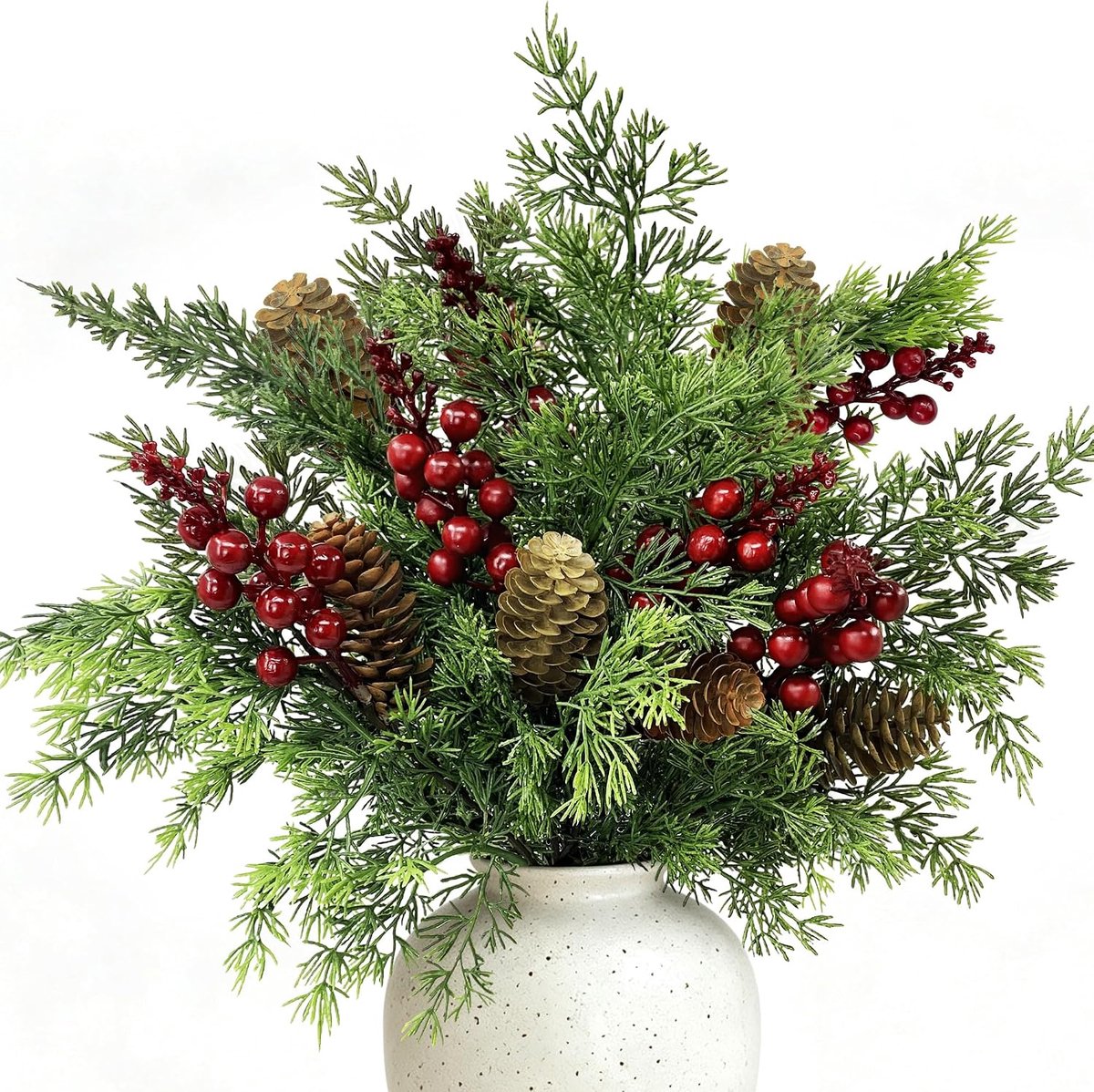 4 stuks kunstmatige dennentakken zoals echte zachte siliconen dennentakken Kerstmis lange dennenboom dennengroen decoratieve takken adventskrans decoratie kerstkrans kunsttakken tafeldecoratie (groen)