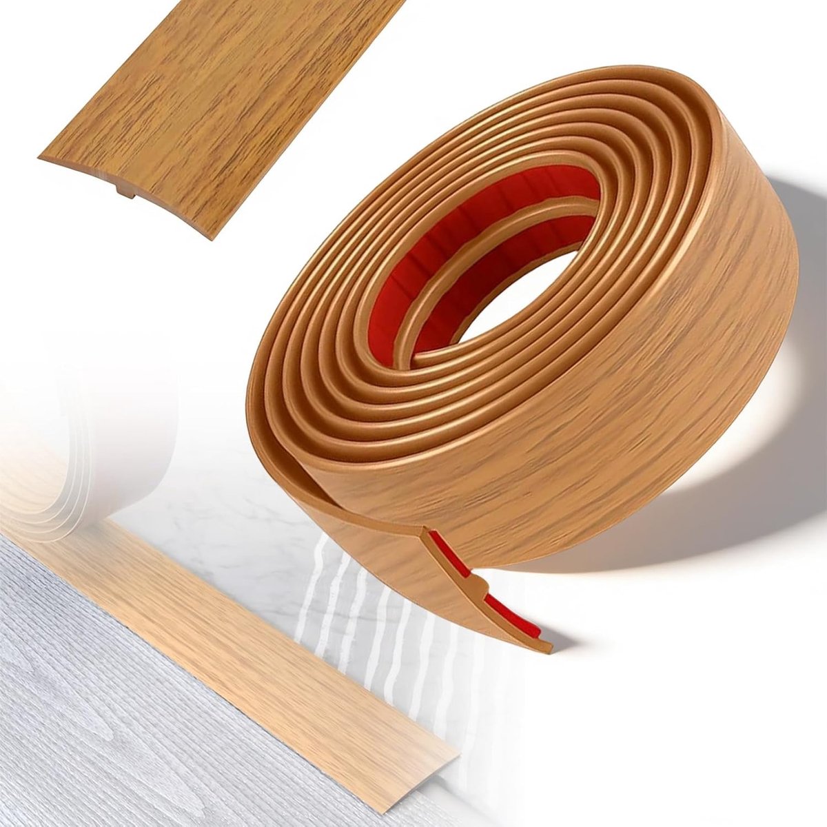 3M drempellijst, dun, zelfklevend, pvc, deurdrempel, T-vorm, 4 mm dik, platte overgangsband, 5 cm breed, voor drempeldorpels en vloeren, aansluiting