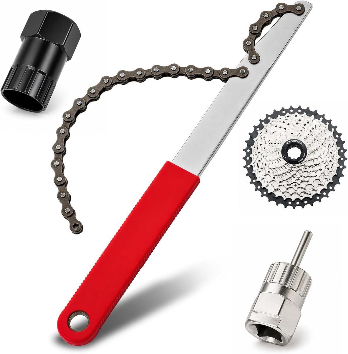 Kettingzweep, met cassette-trekker, tandwieltrekker, trekker