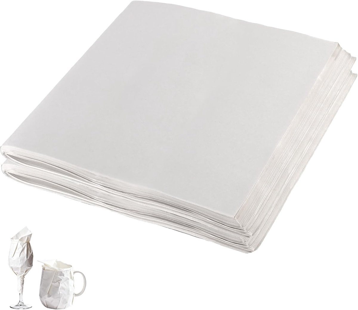 400 Vellen Krantenafval, 30 x 61 cm Inpakpapier, Wit Nieuwsprint voor Verhuizen, Bescherming van Breekbare Voorwerpen en Creatieve Projecten