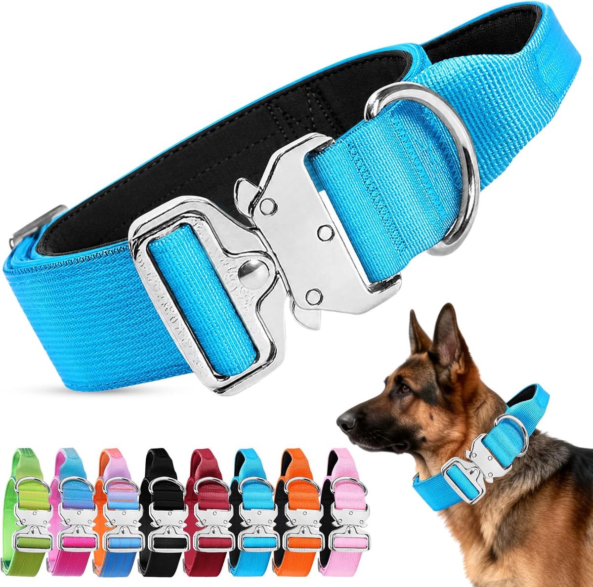 Heavy Duty Hondenhalsband met handvat voor middelgrote en grote honden