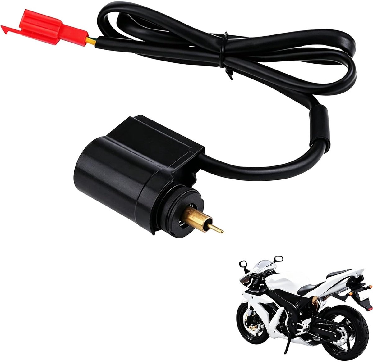 Elektrische automatische koude start choke voor 50cc 150cc carburateur scooter geschikt voor Speedfight 2, Minarelli motoren en Kymco Agility 50 2T 4T, scooter F Choke reserveonderdeel, plug