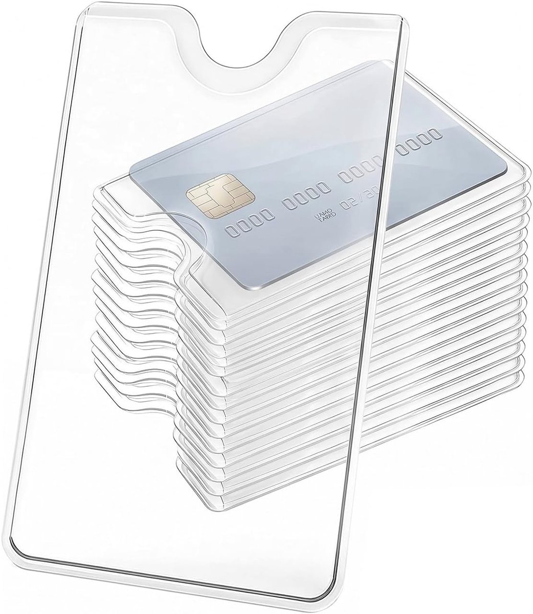 Creditcardhouder, 12 stuks, transparant, HD, kraakbescherming en waterdicht, voor weergave van autopedage en portemonnee