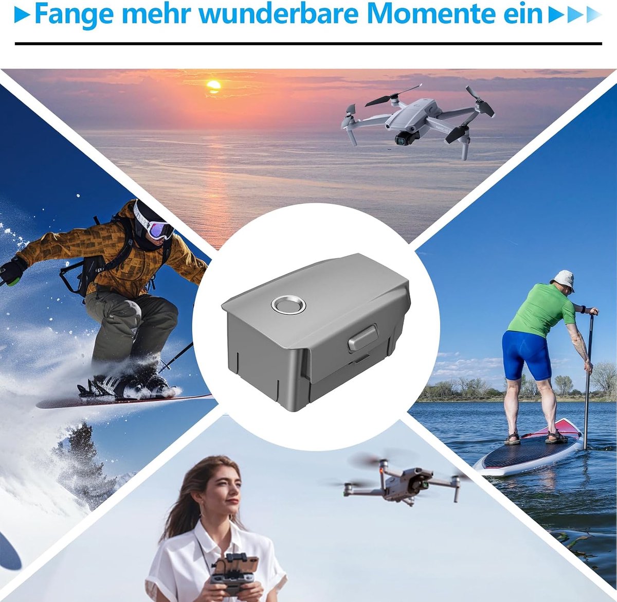 2 Pro accu, 3850 mAh 15,4 V intelligente vliegaccu voor DJI Mavic 2 Pro, Mavic 2 Zoom, Mavic 2 Enterprise Advance (31 min Max vlucht) – foto 5