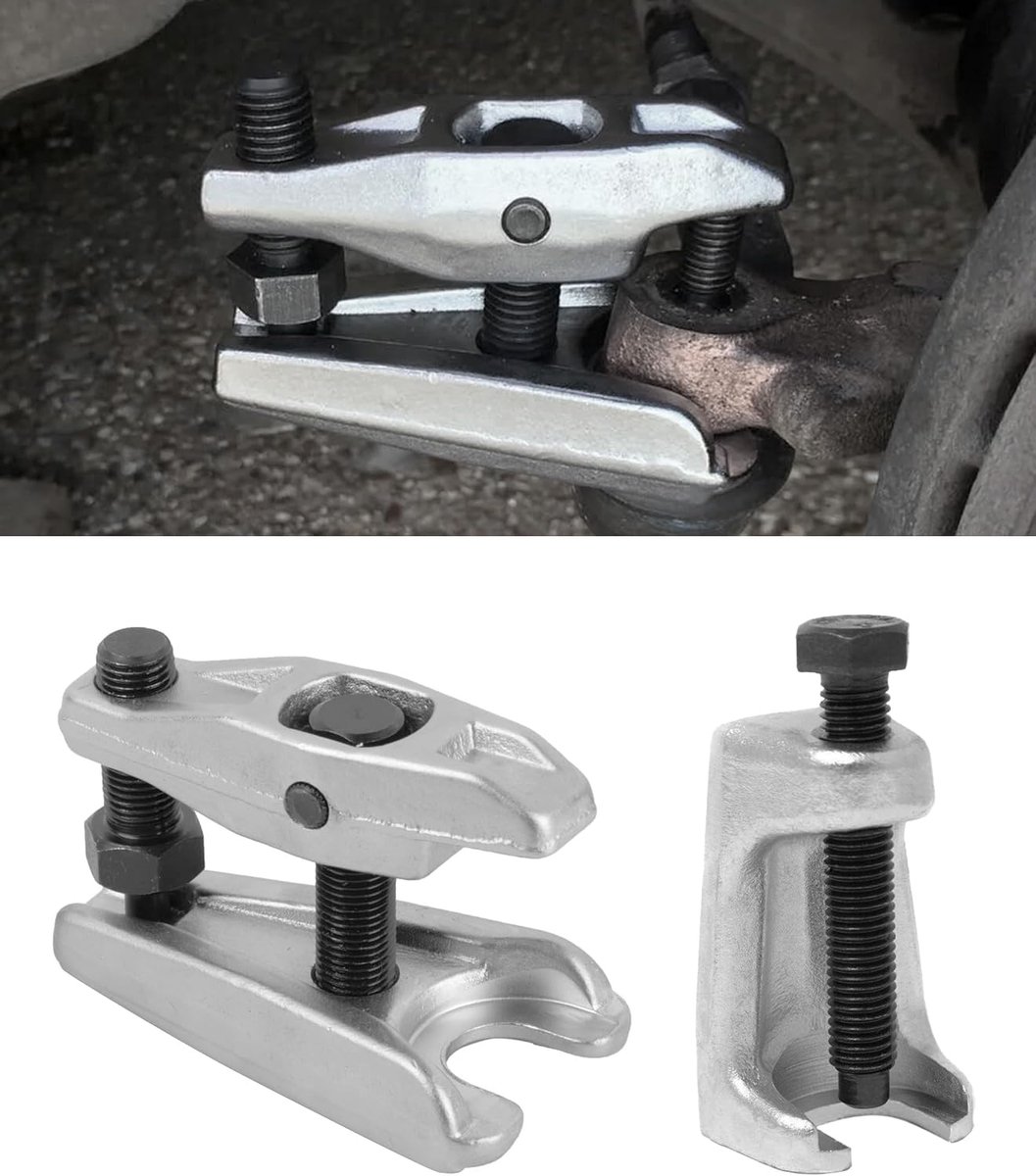 2 stuks autogereedschap, kogelgewrichttrekker, spoorstangkop, uitdrukker, draagscharnier, kogelgewrichttrekker, geschikt voor de meeste auto's en lichte vrachtwagens