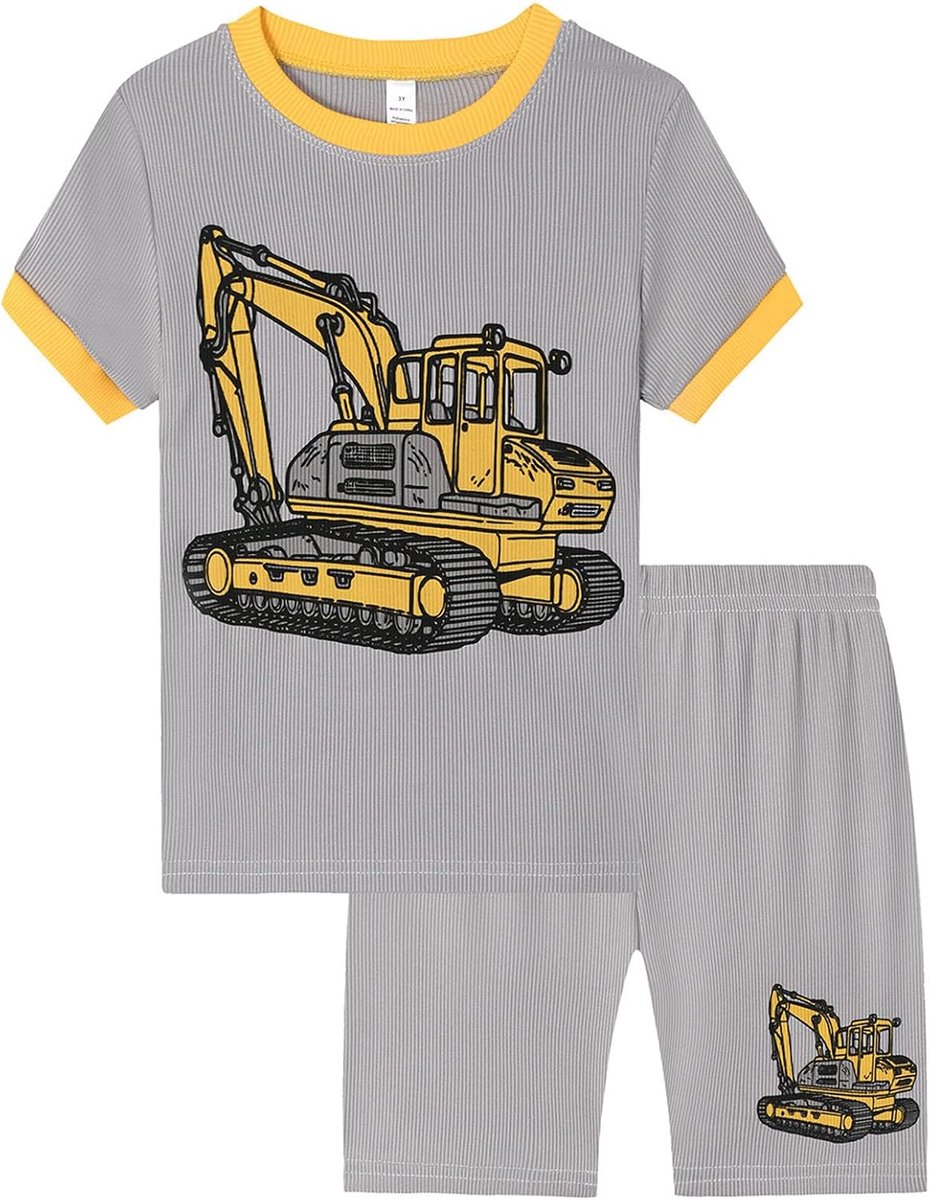 2-delige set voor jongens, dagelijks gebruik, katoen, zomer, T-shirt, shorts, kinderkleding, zacht, chic, slim fit en zorgvuldige afwerking, klassieke stijl A27
