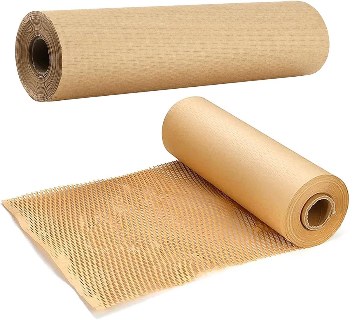 Verpakkingsmateriaal van honingraatpapier 2 stuks 50 meter x 40 cm - Ideaal voor verhuizen en verzenden, duurzaam en stevig