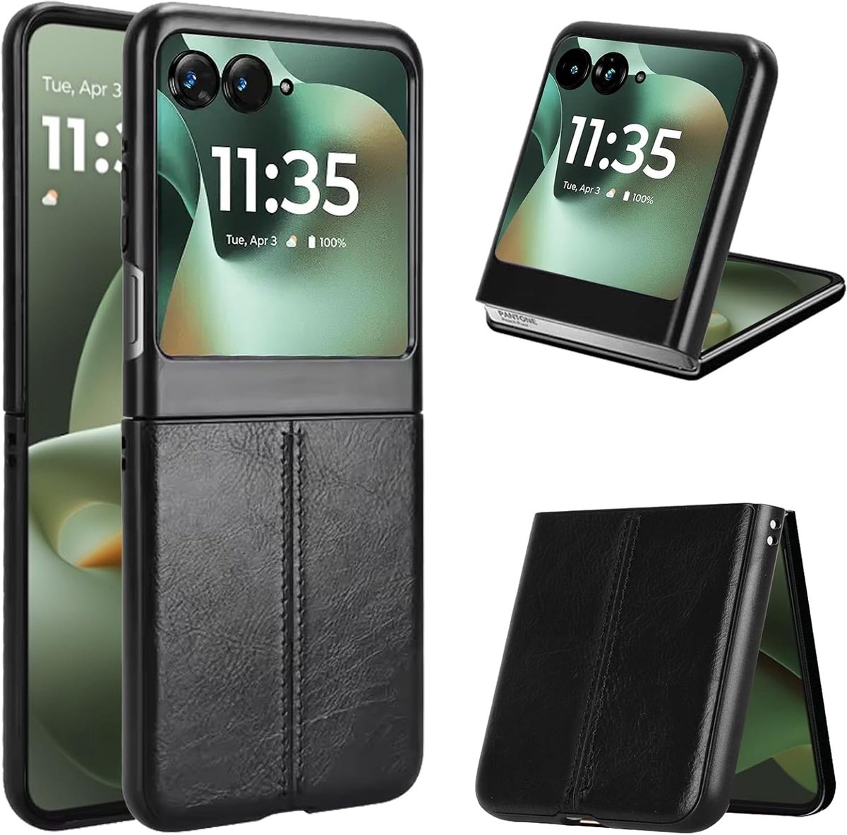 KUSINHOKA Beschermhoes voor Motorola RAZR 70, [schokbestendig] PC + PU-leer, ultradun [krasbestendig] beschermhoes - ShopVlot