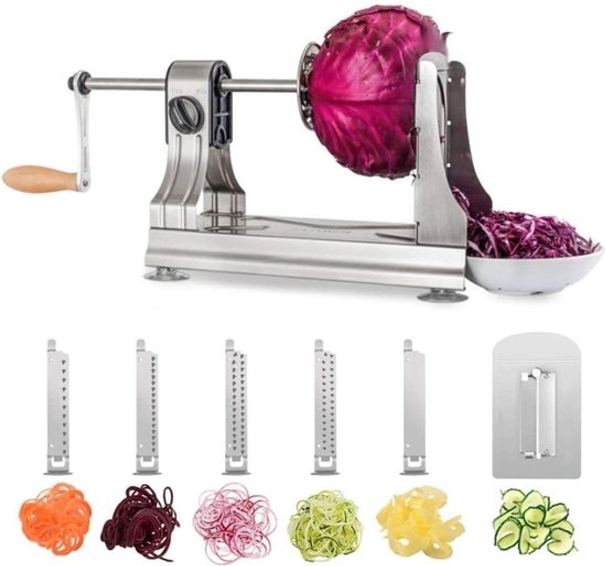 Spiraalsnijder voor groenten en fruit - voor salades, garnituren en maaltijden