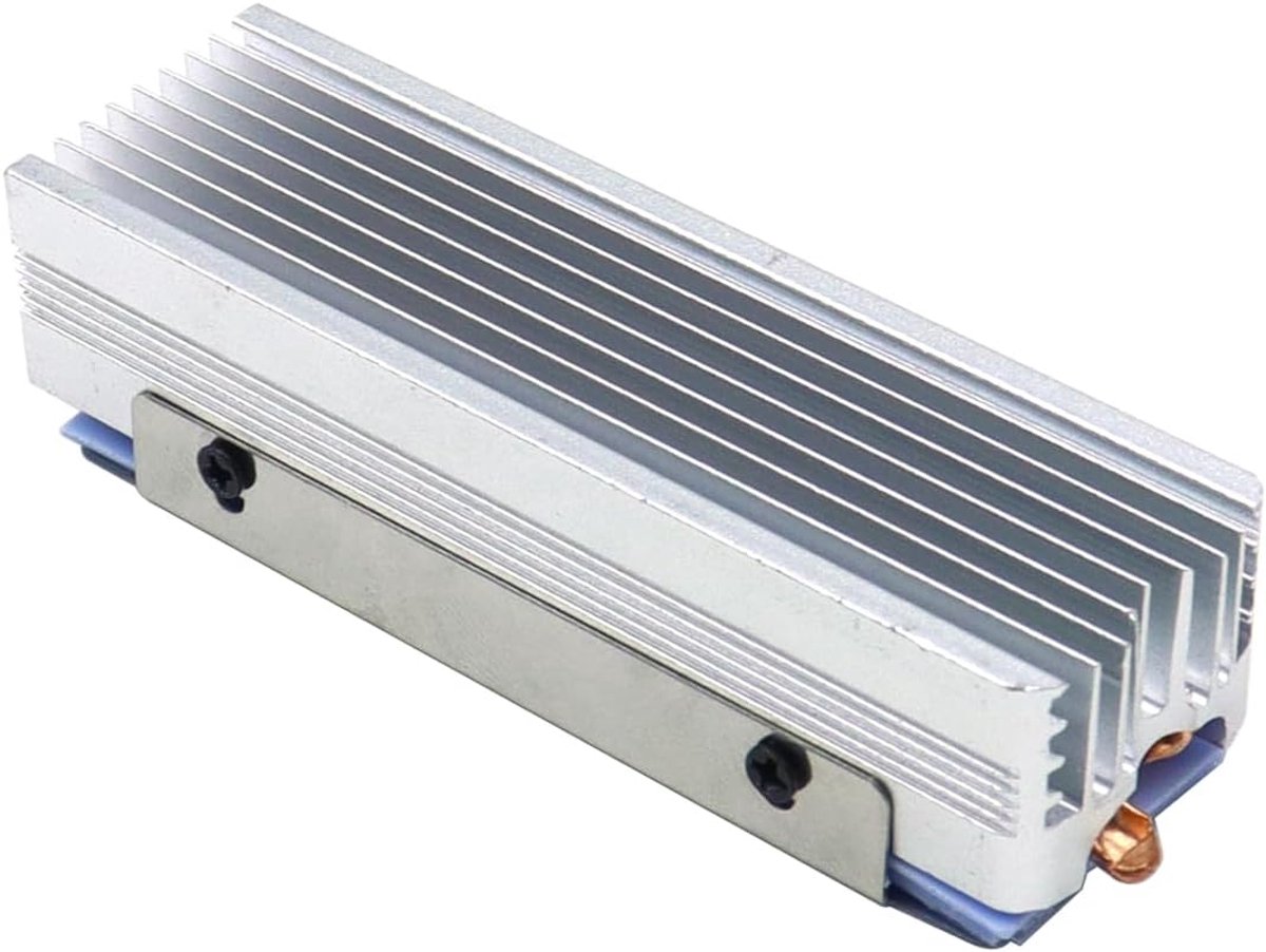 Heatsink Aluminium Dubbele Heatpipe M.2 NVMe SSD Koeler met Thermisch Pad voor Gaming PC
