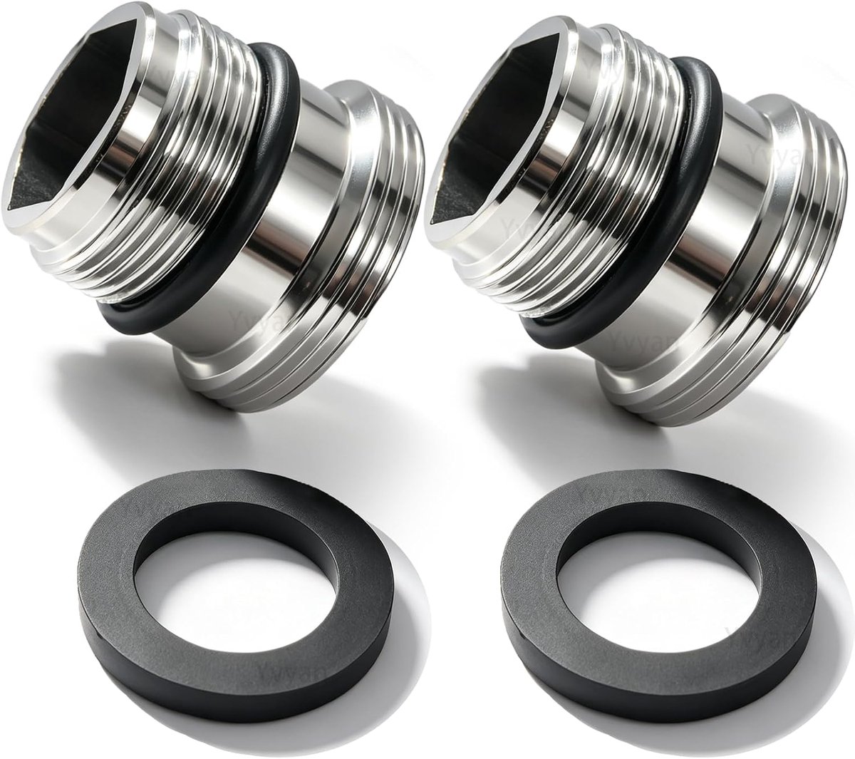 M18,5 - M22 buitendraad - 2 stuks, metalen kraanconnector voor het aansluiten van beluchter op de kraan, messing schroefdraadadapter voor buitendraad, waterfilter
