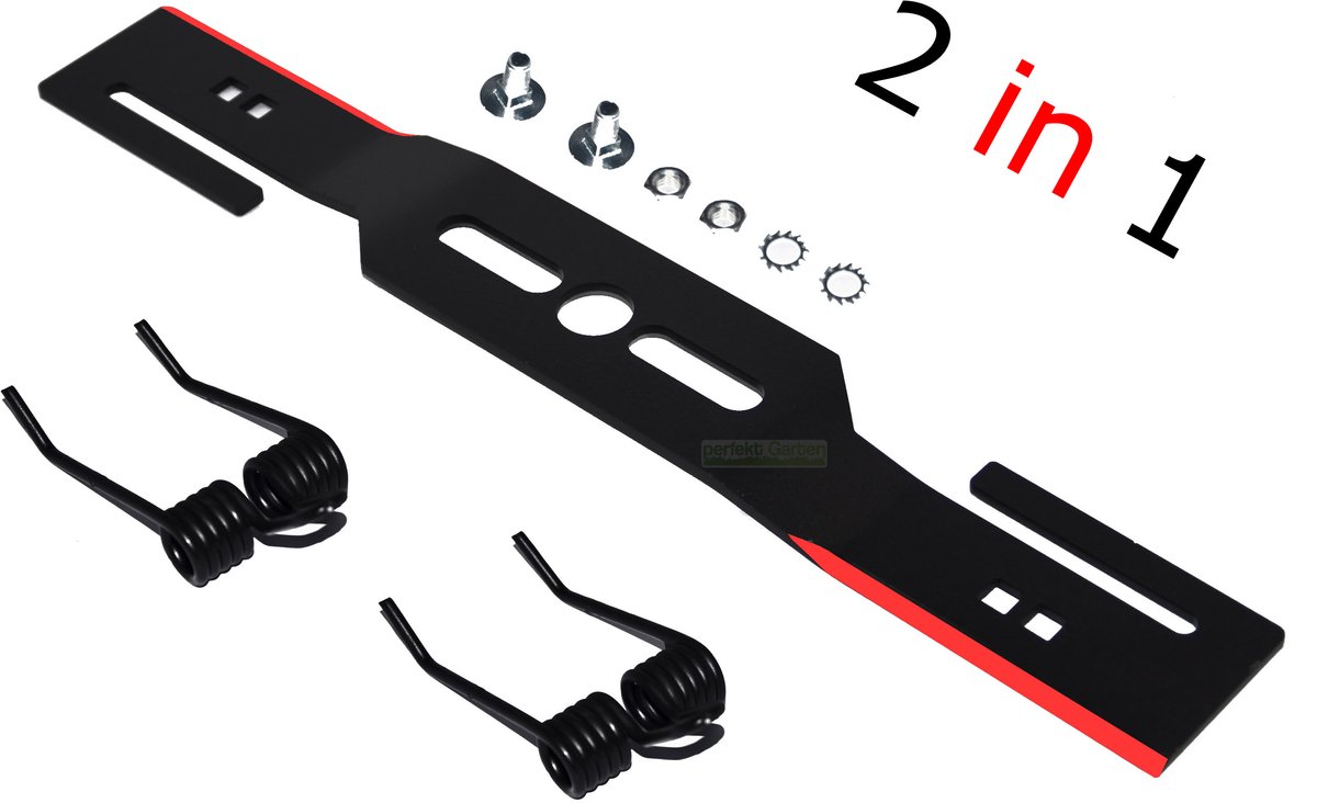 2-in-1 multifunctioneel mes voor grasmaaiers en verticuteermachines (voor maaien en verticuteren)