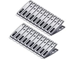 Byou Clothes Pegs, Stainless Steel Clothespins, 80 Pieces, Multifunctional Clips for Blanket, Towel, Clothing, Socks - ShopVlot