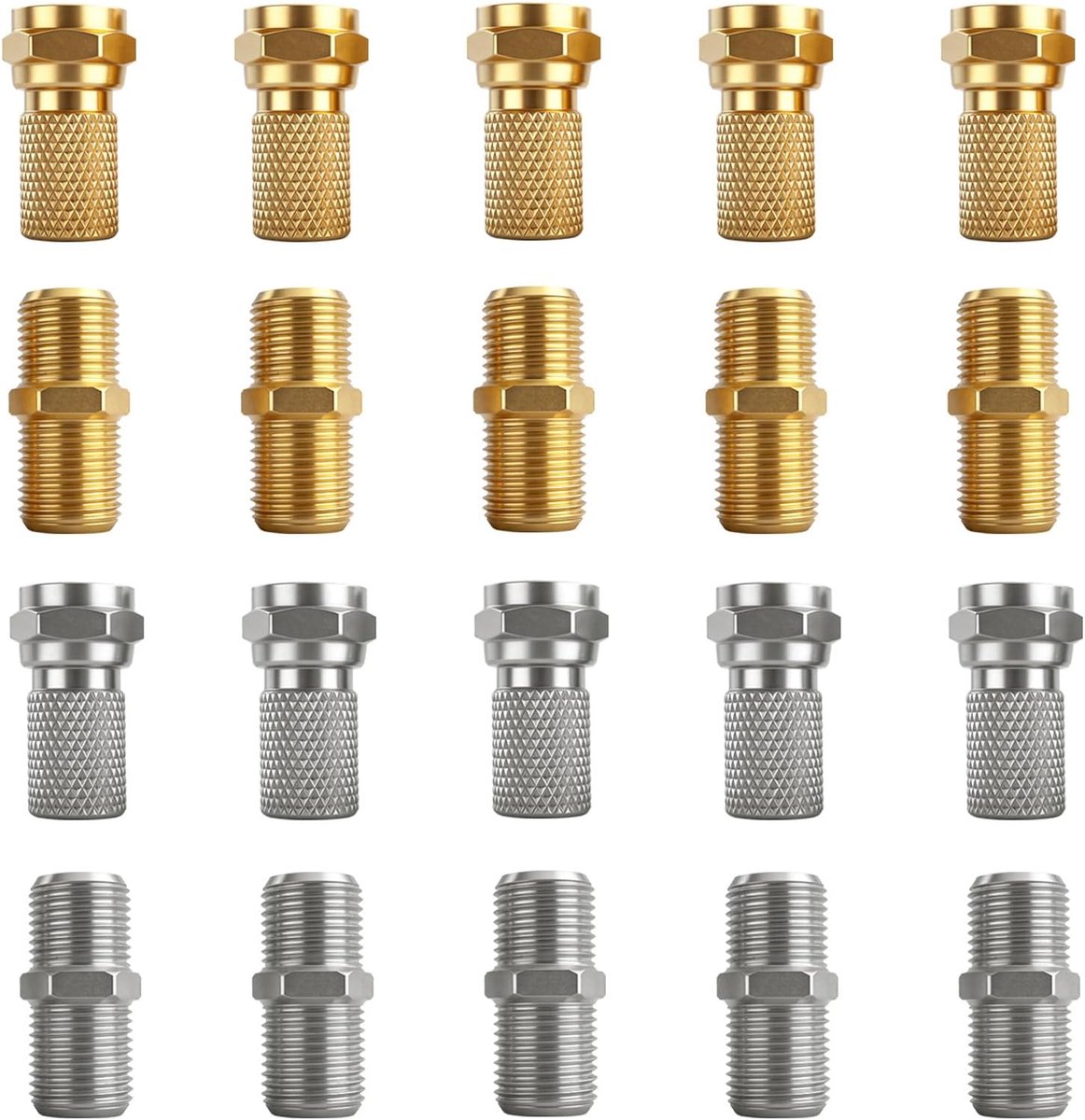 Vergulde F-stekker set - ShopVlot