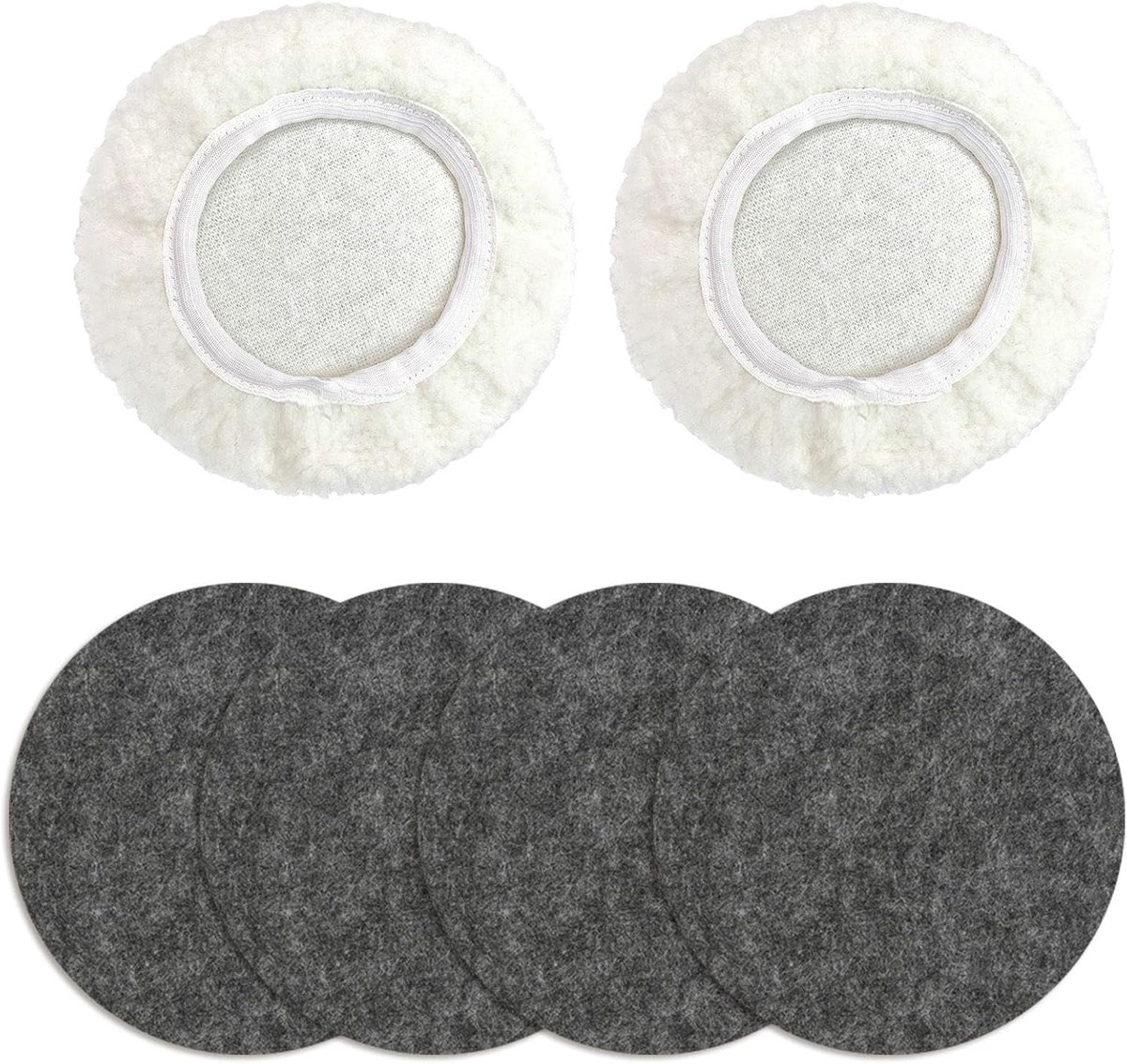 4 Piece Polishing Disc And 2-Piece Growth Of Growth, 5-Inch Polishing Sponge, Polishing Accessories, Polishing Wheels - ShopVlot