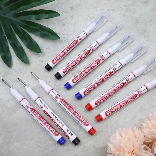 20 Stuks 22mm Diepe Gatenmarkers, Waterdicht en Extra Lange Punch Pen voor Metalen, Muren en Tegels, Ideaal voor Bouwprojecten en Creatieve Klussen — afbeelding 3