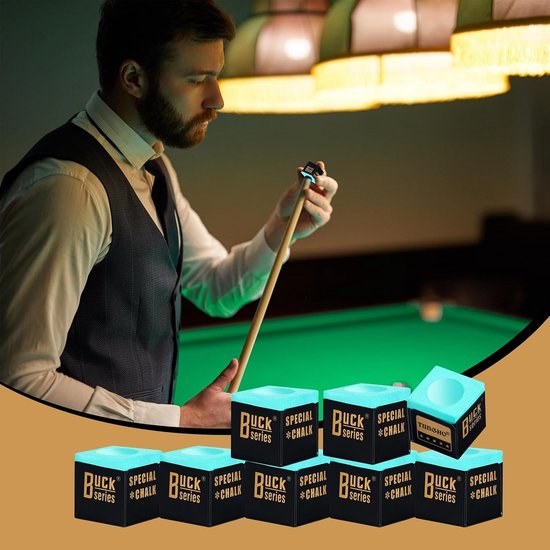 Dailygoody - Billiard Chalk - Professionele biljartkrijt - 12 Stuks - Groen - Snooker Chalk - Perfect voor biljart en snooker - Geschikt voor enthousi... van Merkloos — afbeelding 2