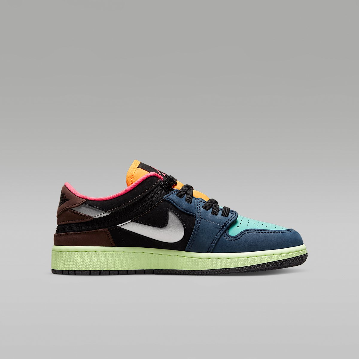 Nike Air Jordan 1 Low FlyEase GS – Baroque /Racer – Air Jordan 1 Lifestyle Kinder Sneakers voor Jongens en Meisjes Bruin
