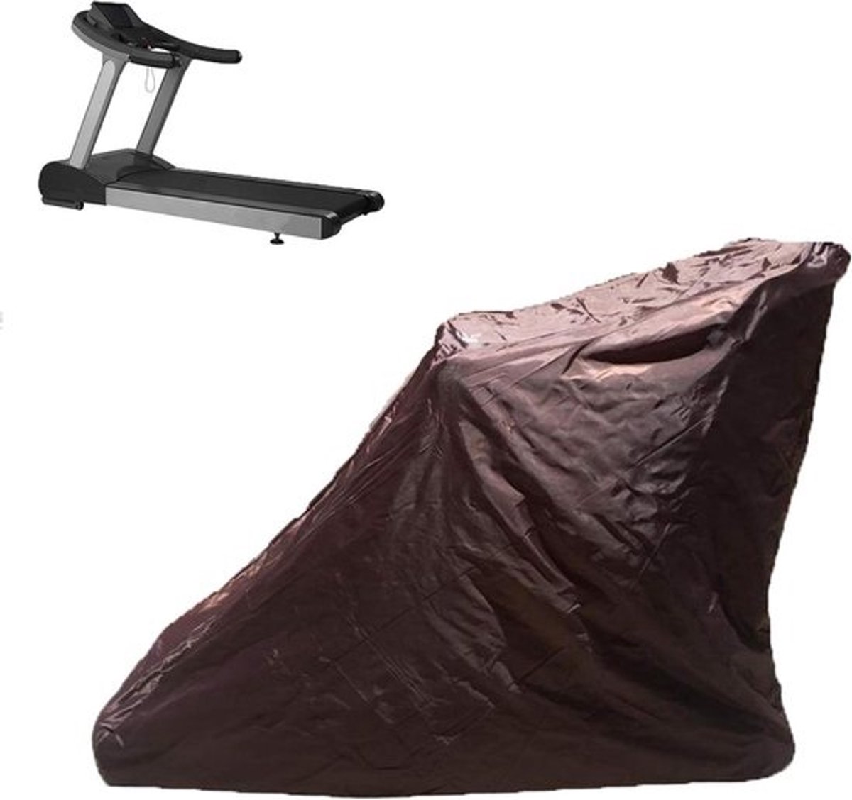 Hoes voor loopband - Beschermhoes voor fitnessapparatuur - Voor buitenopslag - Waterdicht Oxford-materiaal - 185 x 85 x 140 cm - Bruin