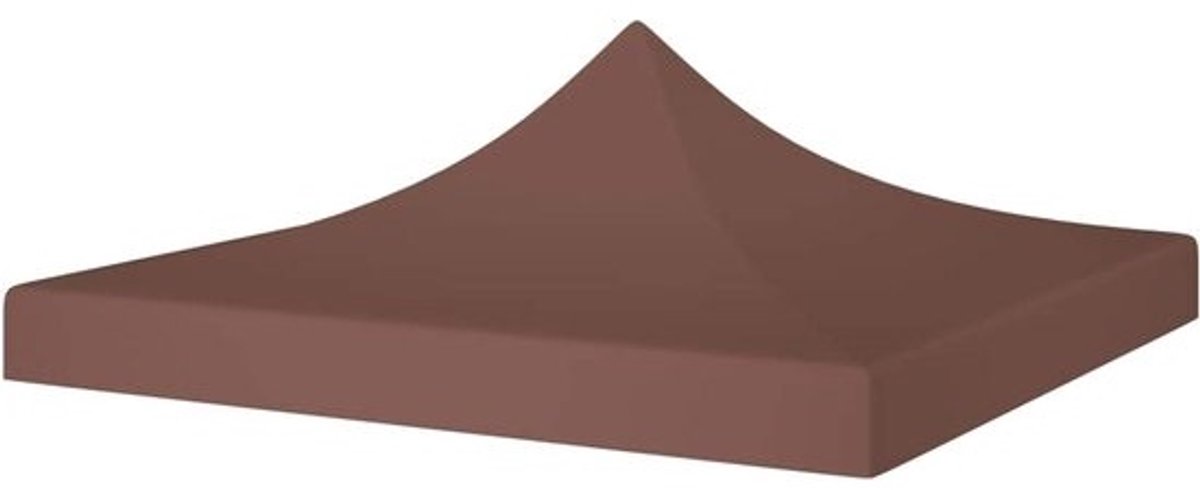 Universeel dakzeil - voor partytent - 3x3 m - Waterdicht 600D Oxford - met PVC-coating - Vervangend dak - voor vouwtent en verstelbaar paviljoen - Bruin
