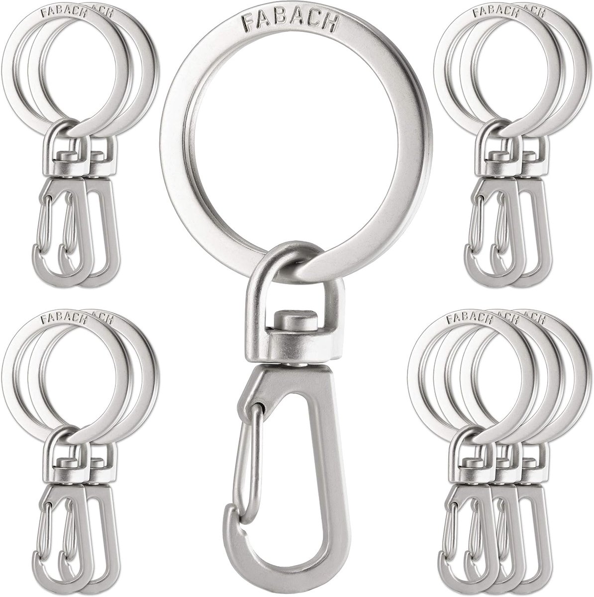 Carabiner sleutelhanger met draaihaak - klein en afneembaar - stabiele mini sleutelhaak - ideaal voor sleutelbeheer - ShopVlot