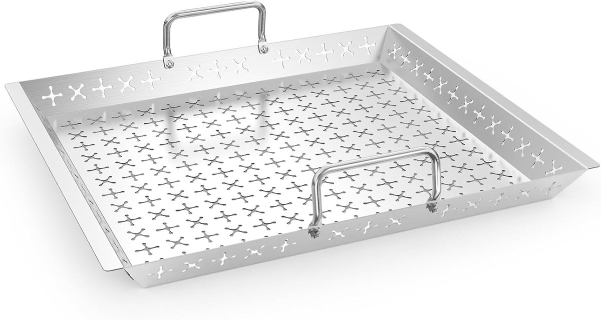 Grillmand 47x41cm - Roestvrij staal - Geschikt voor Weber Genesis 2022 - Ideaal voor groenten en vlees - ShopVlot