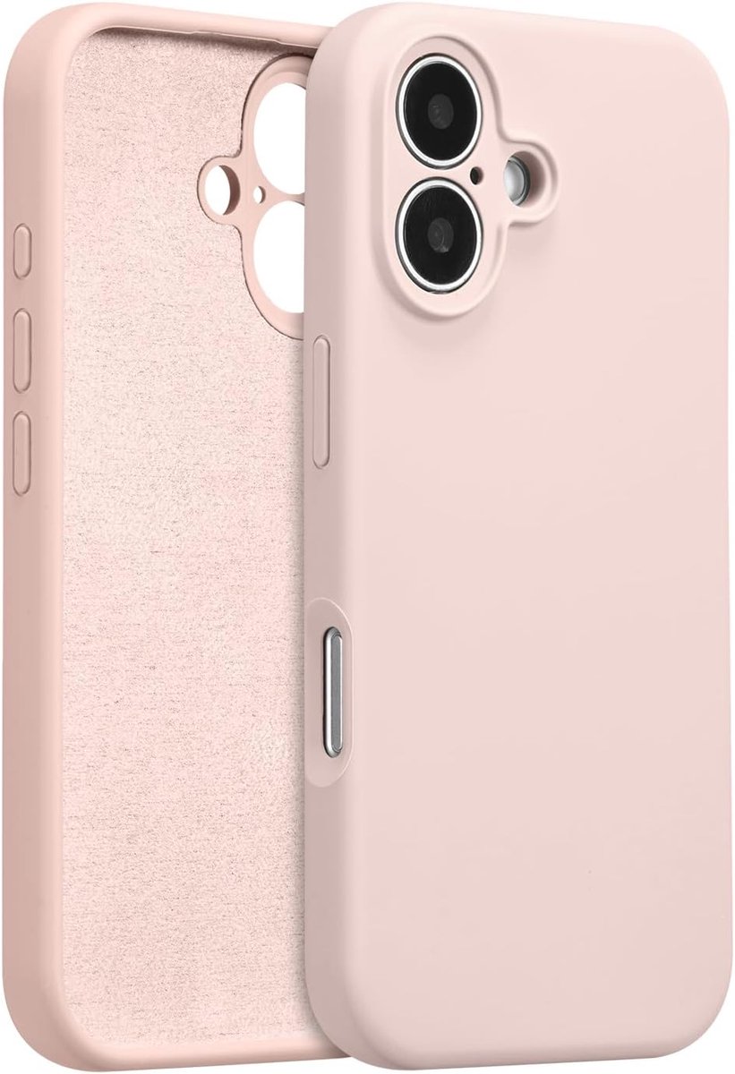 ZTOFERA Vloeibare siliconen hoes voor iPhone 16, zachte siliconen beschermhoes met microfiber voering, ultradun - ShopVlot