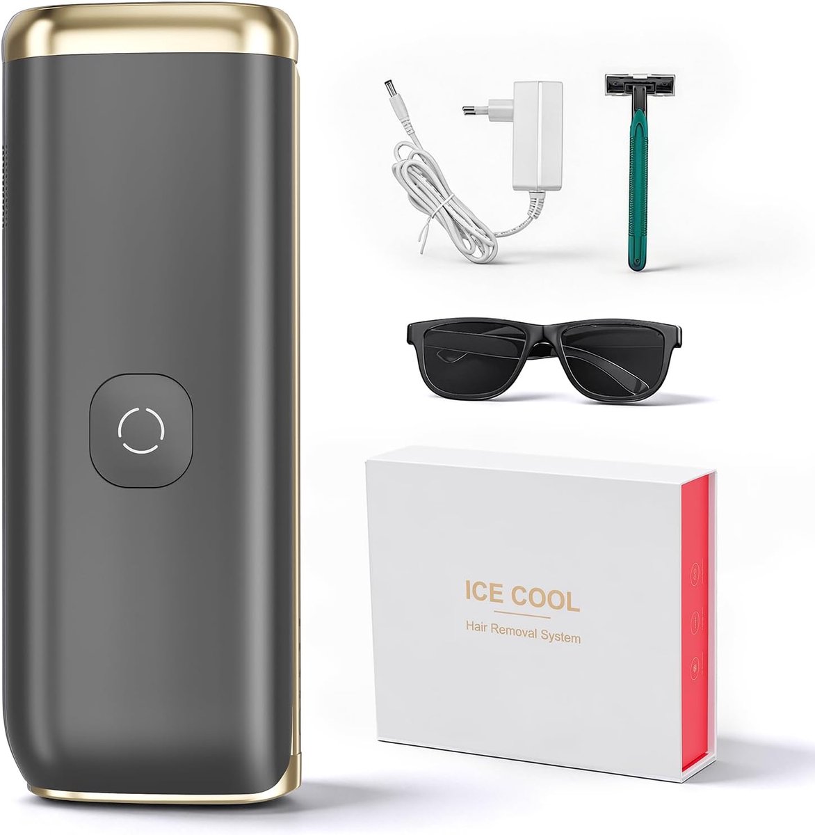 Laser-epilator, 590-1200 nm, 5 energieniveaus, 4 modi (automatisch/handmatig) en lichtpuls, voor mannen en vrouwen - ShopVlot