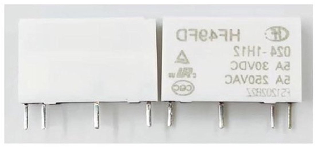 Elektromechanisch relais - Schakelcomponent - Voor elektrische circuits - Ontwerp met 4 poten - 20 stuks - Grijs