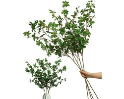 SNAILGARDEN 4 stuks kunstmatige groenstengels, 110 cm lange stengels faux ficus takken eucalyptus bladeren nep plant - ShopVlot