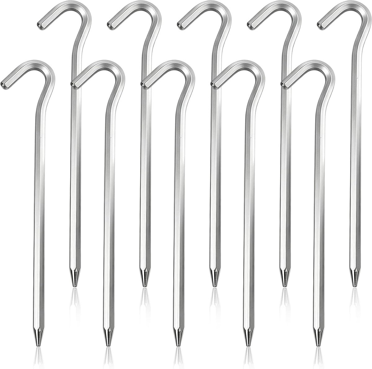 Tentharingen van robuust aluminium voor harde en normale vloeren, ideaal voor camping, tuin, vissen en tenten