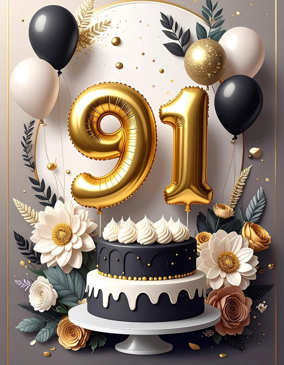 Verjaardagskaart 91 jaar, 91e verjaardag, chocoladetaart
