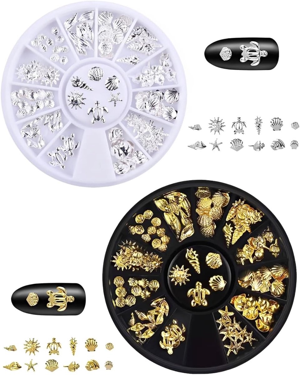 2 dozen ronde schijfstuds, 2 kleuren, nauwkeurige uitlijning, duurzame glans voor creatief doe-het-zelf nageldesign en thuisstudio styling