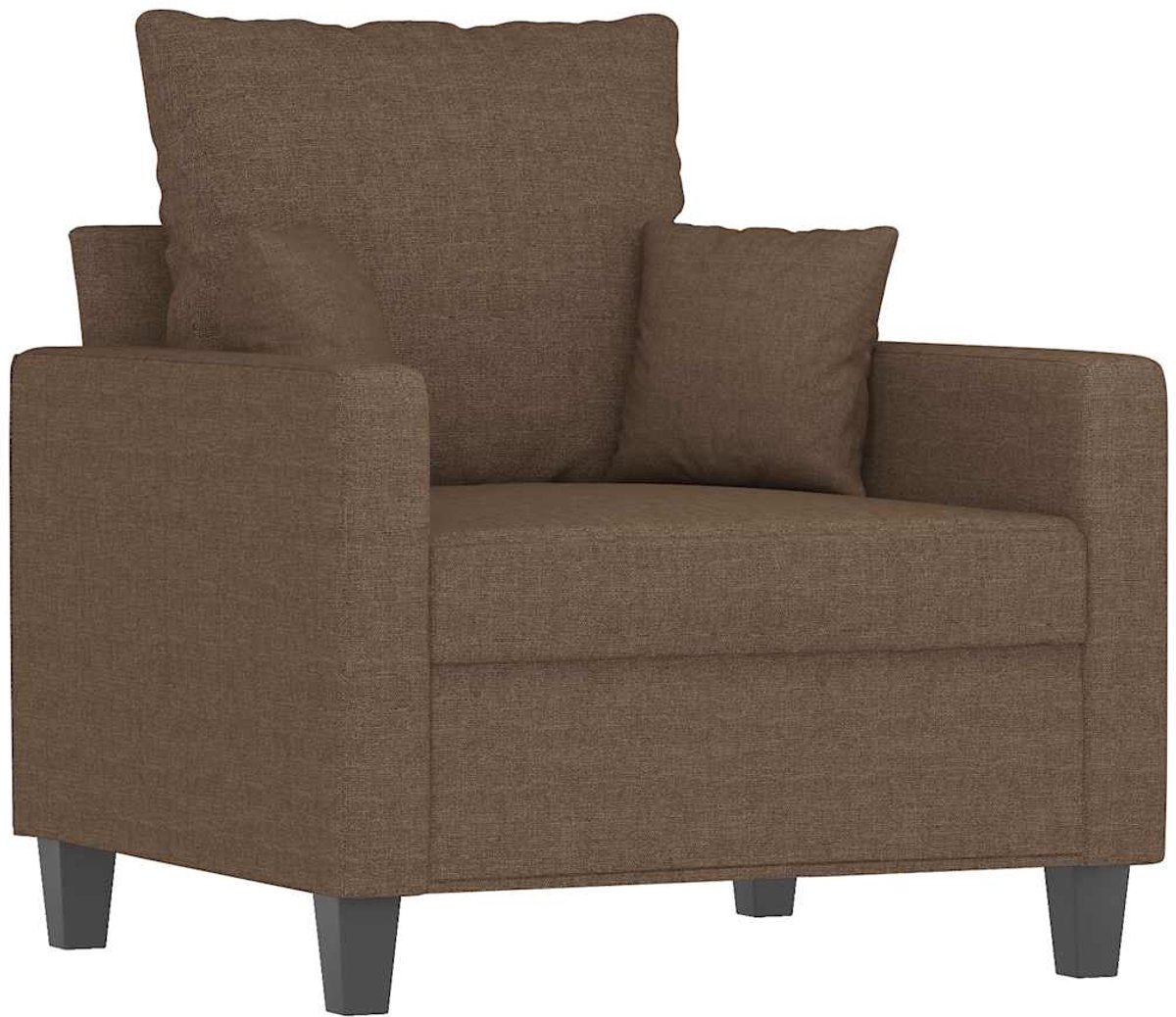 vidaXL Fauteuil - 60 - cm - stof - bruin