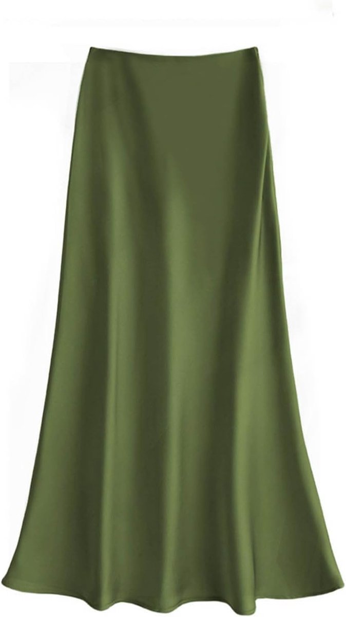 Damesrok met hoge taille, trapezium, uitlopend, portemonnee, geplooid, potlood, vakantie, strand, cocktail, satijn, fluweel, tule, linnen, katoen, denim A112