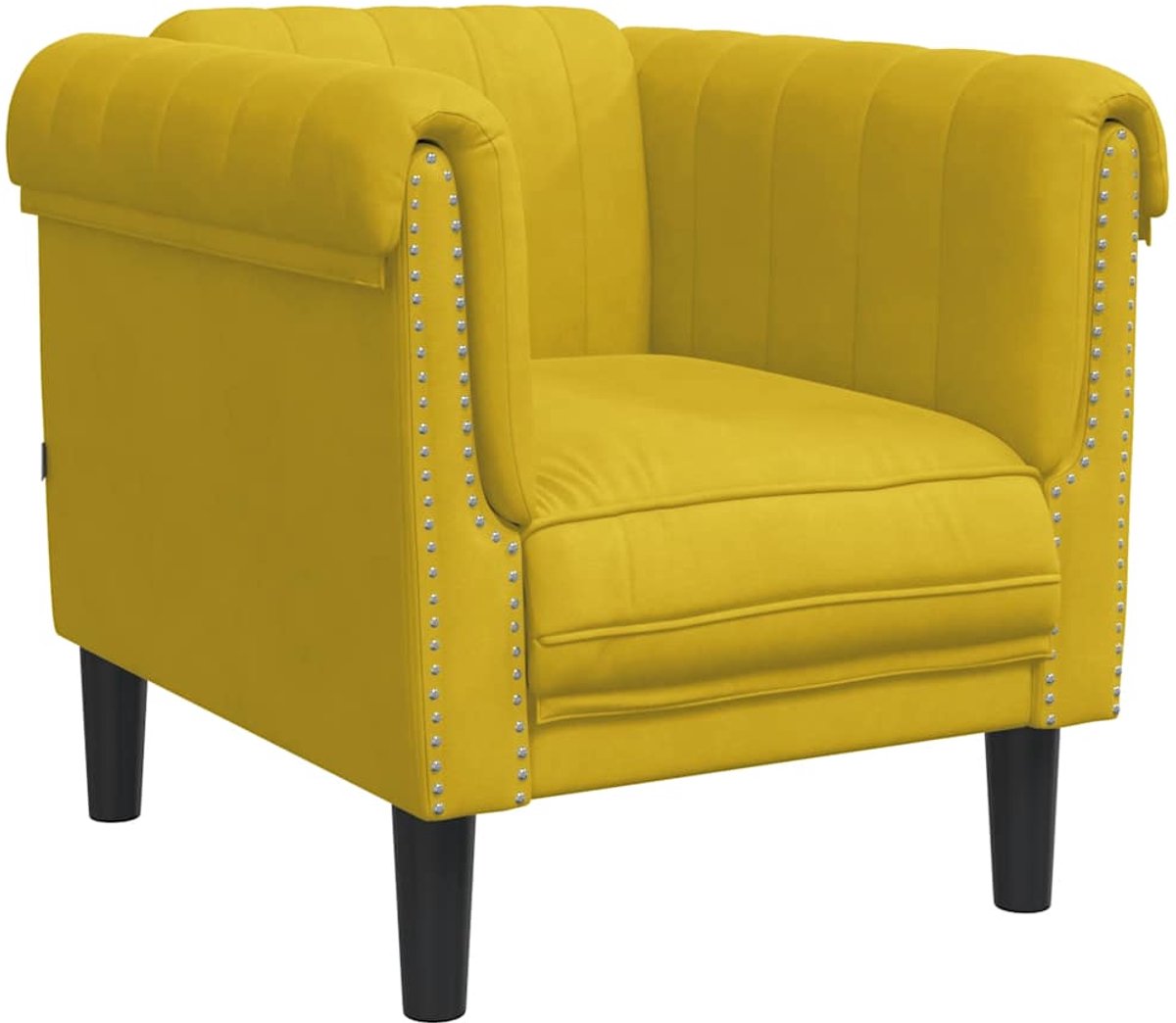 vidaXL Fauteuil - fluweel - geel