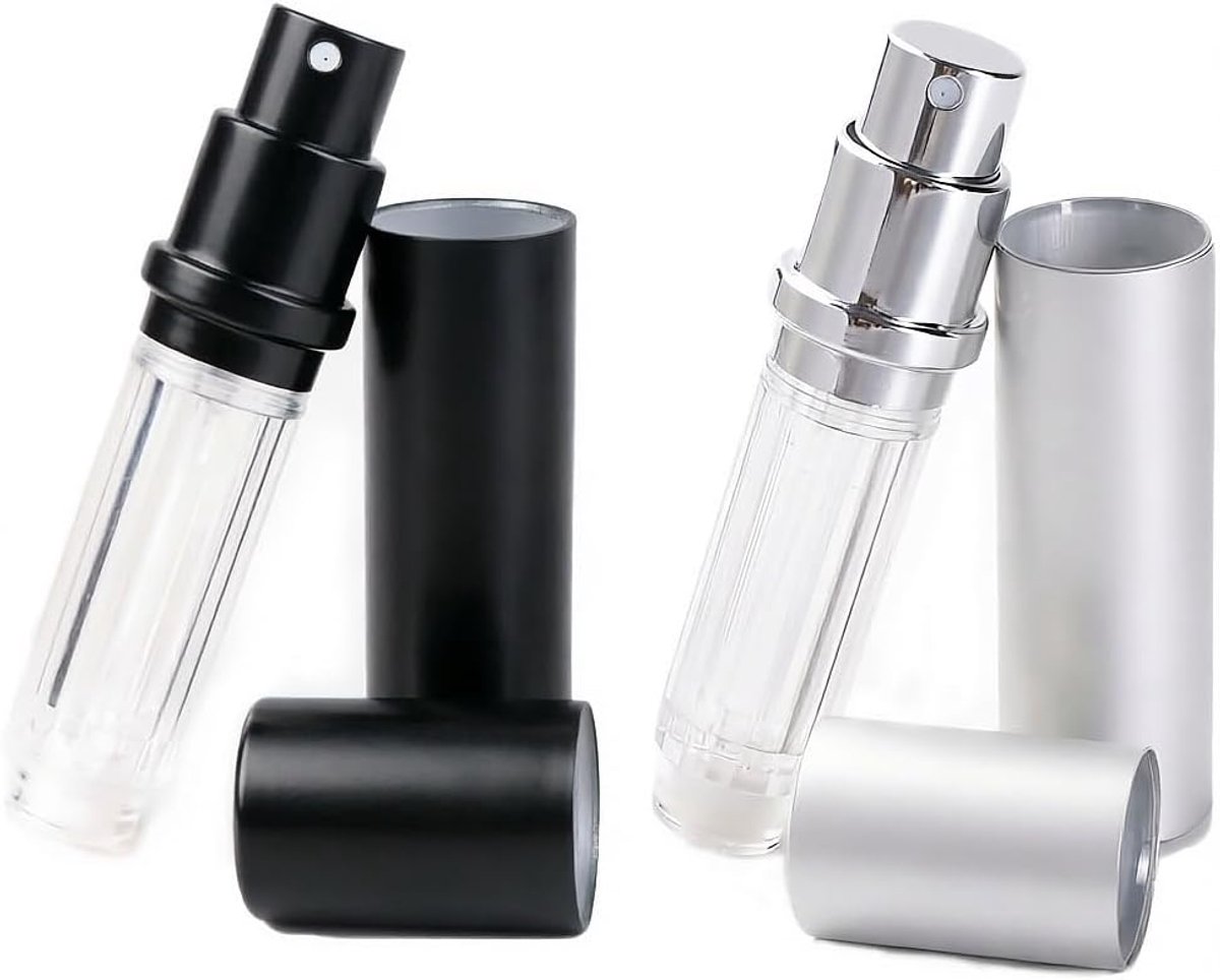 2 stuks parfumverstuiver, navulbaar, 5 ml, mini-parfumverstuiver voor onderweg