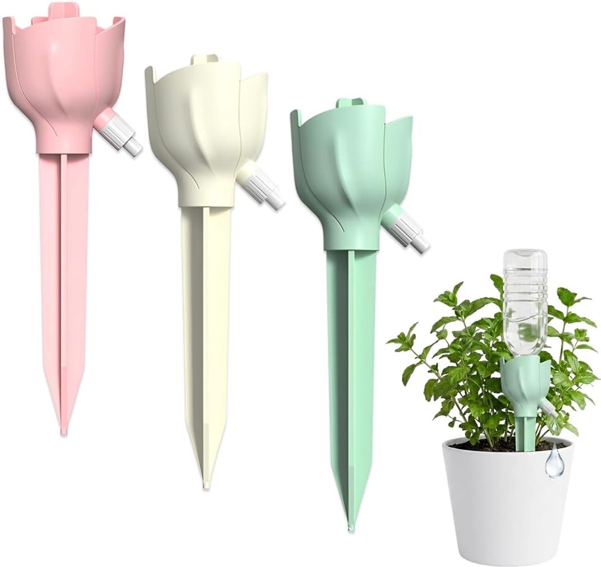 3 stuks automatische irrigatieballen voor planten, decoratief bloemendesign, zelfbewateringssysteem voor potten en - ShopVlot