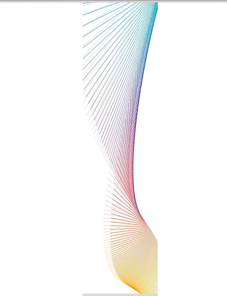 Home fashion sliding curtain decorative fabric digital printing SORI, polyester, multicolor, 245 x 60 cm - ShopVlot