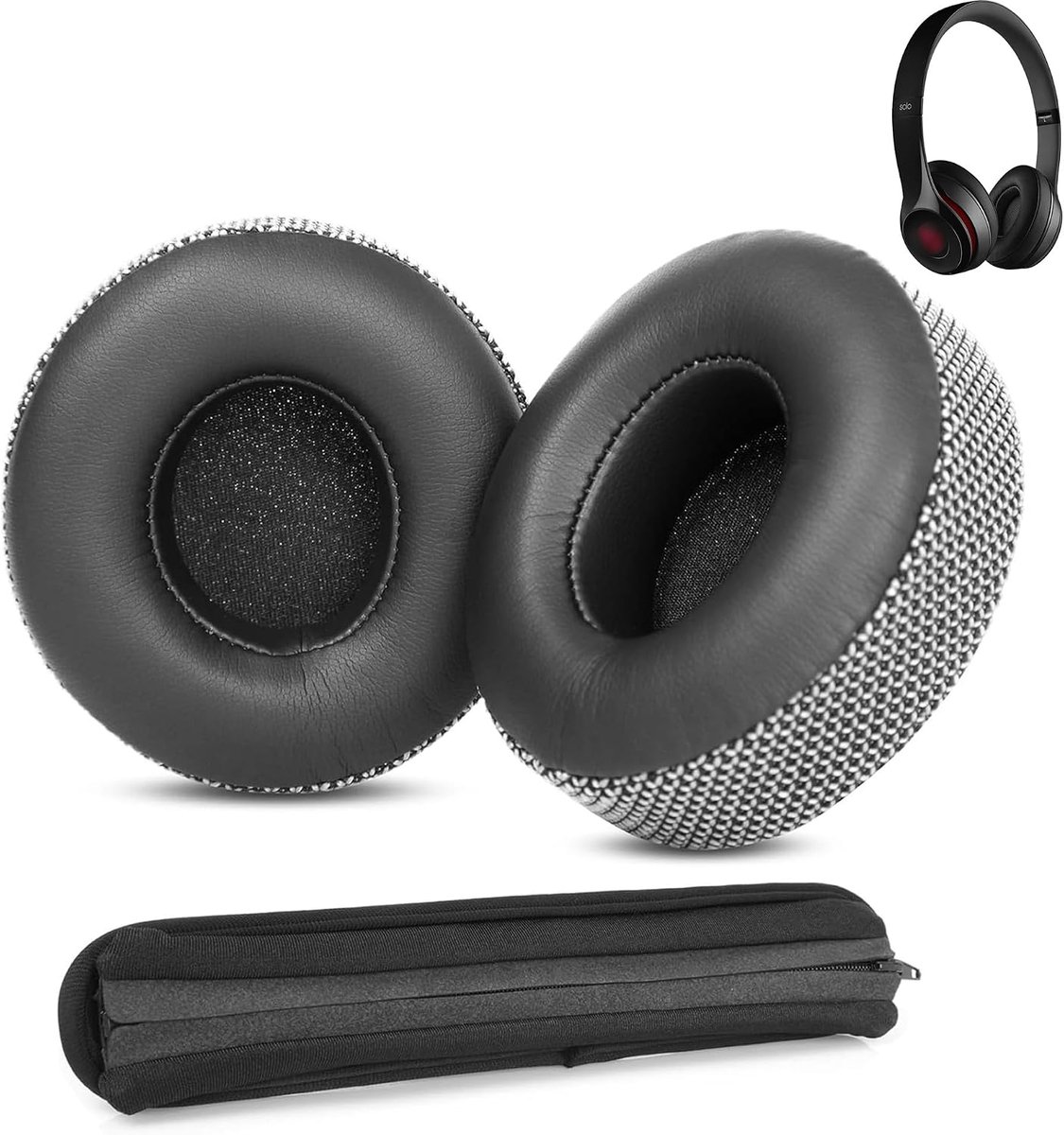 Professional Ear Cushion & Headband Replacements Compatible with Beats Solo 2 & Solo 3 Wireless Headphone Ear Pads - ShopVlot