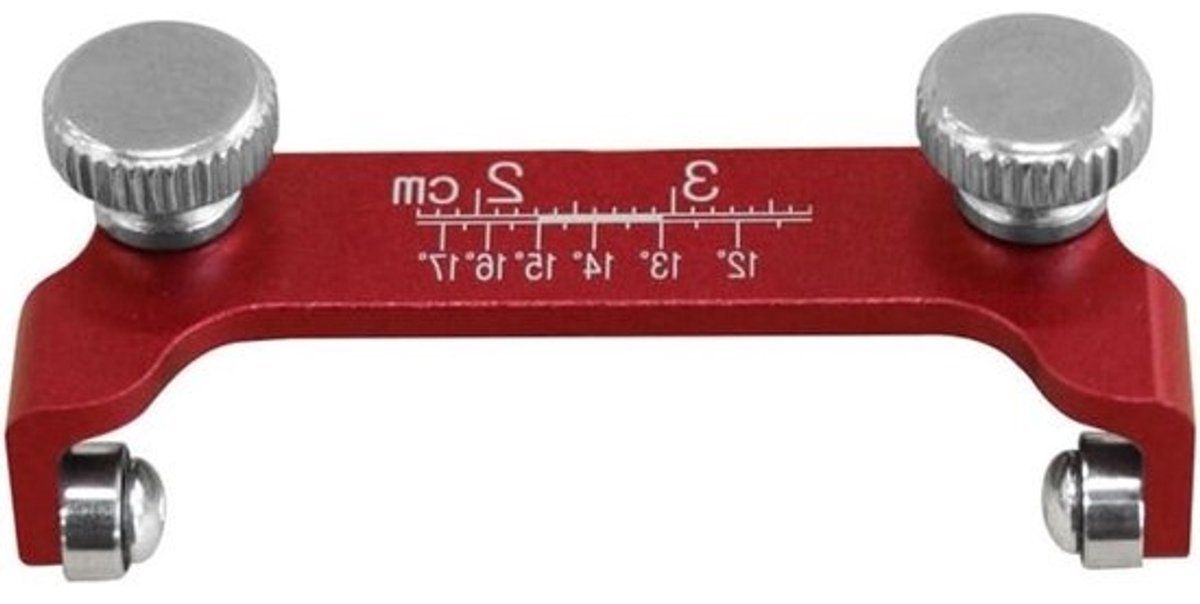 Slijpgeleider - Voor metaal slijpen - Voor scherp gereedschap - Aluminium constructie - 22 gram - Rood