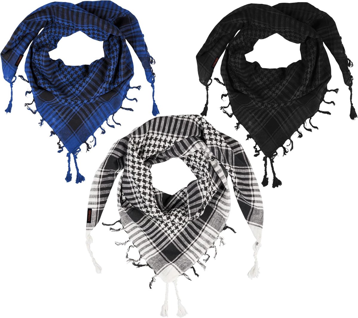 Shemagh Sjaal - Arabische Keffiyeh voor Dames en Heren - 100% Katoen, Woestijnsjaal, Palestijnse Stijl, Ademend, te - ShopVlot