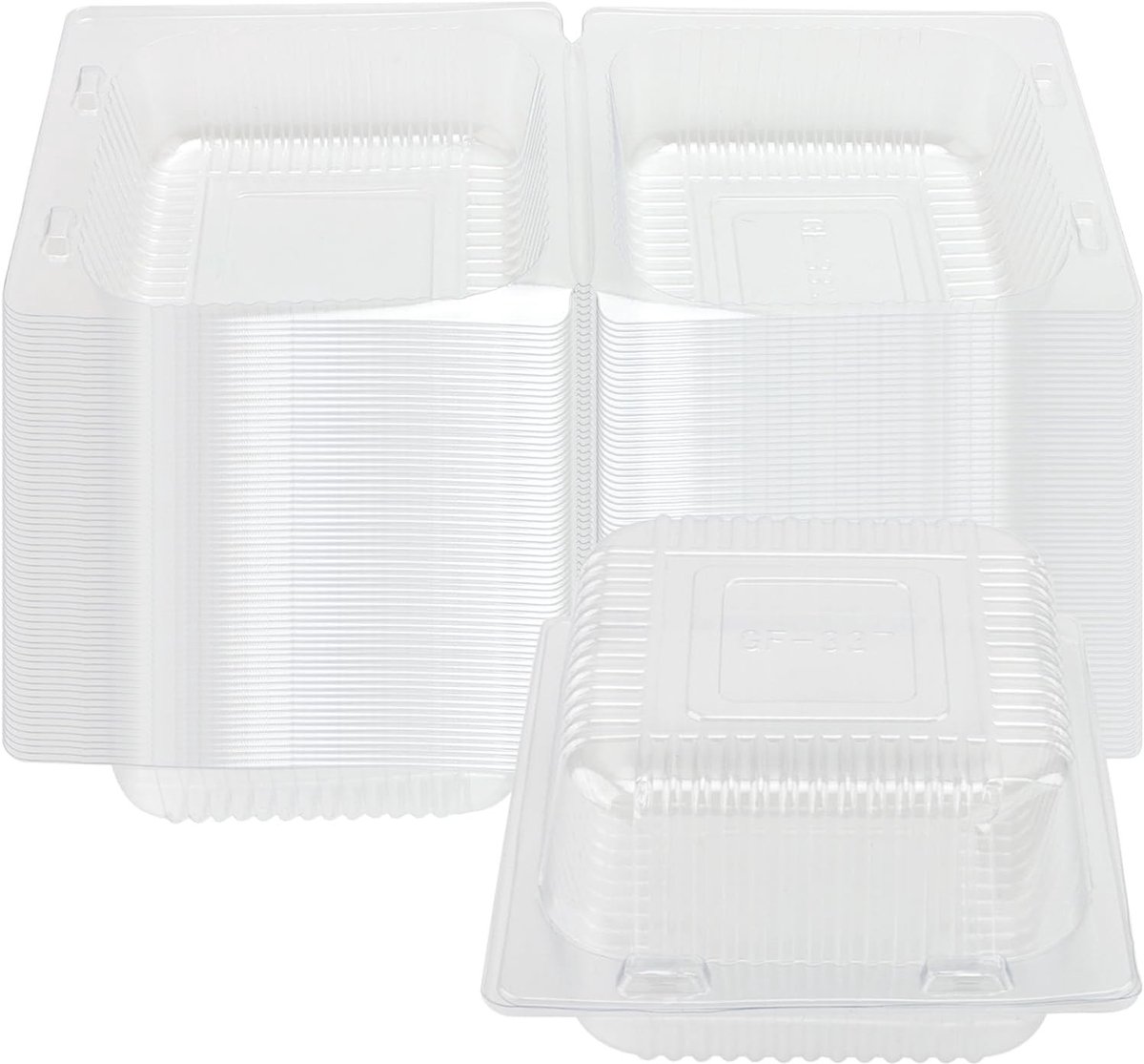 200 Stuks Cake Tip Dozen, 5.3 Inch Individuele Portie Dozen, Duidelijke Plastic Voedselcontainers voor Taart, Salade en Sandwiches