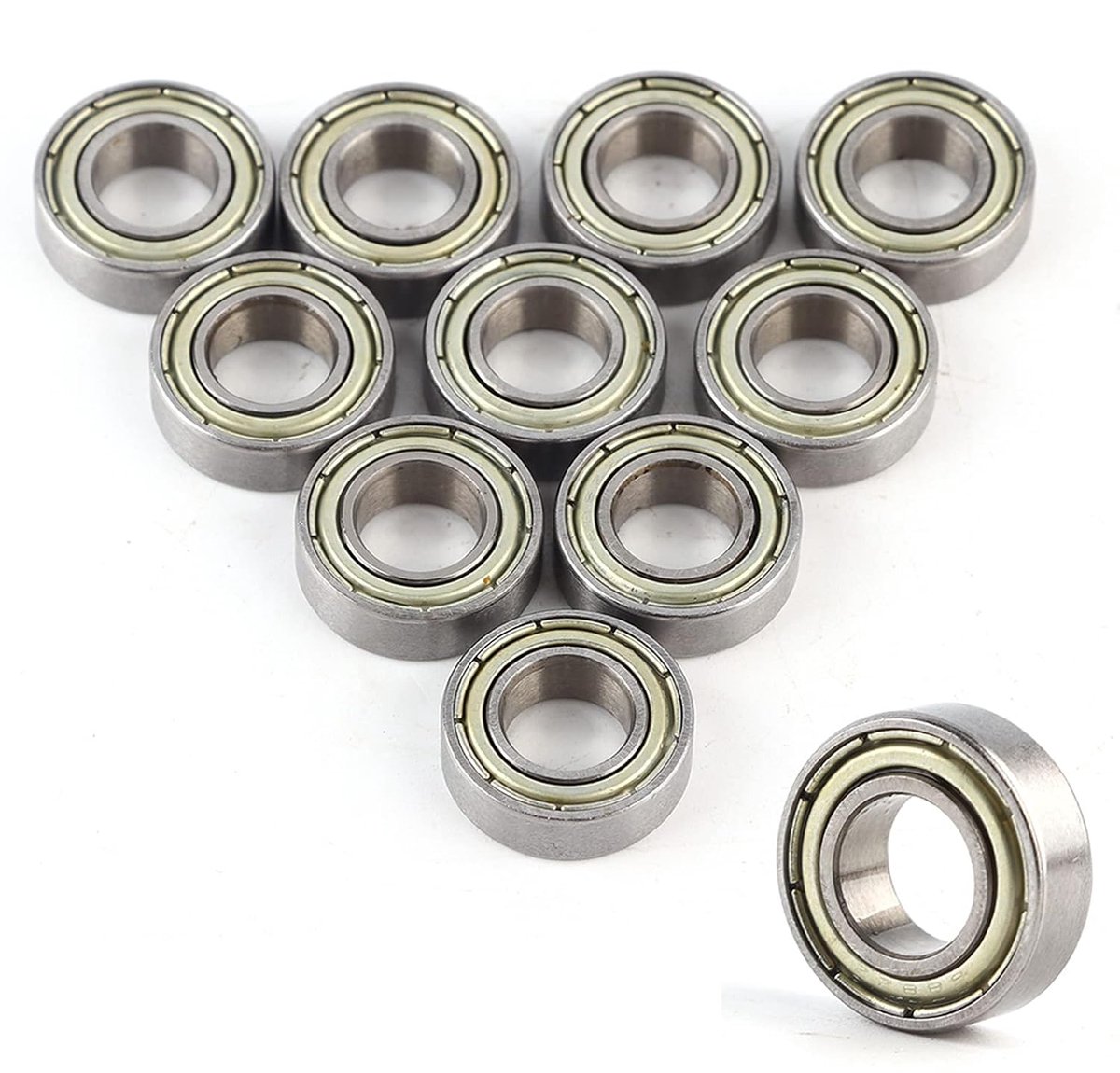 Lagers, dubbel afgeschermde flenskogellagers van metaal, voor mechanische apparaten, elektrisch gereedschap (8 x 16 x 5 mm)