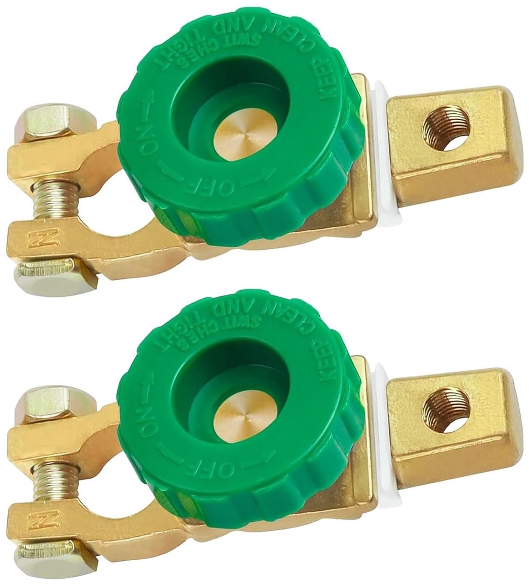 Betrouwbare Accu Ontkoppelaar 12V - 2-Pack Hoofdschakelaar voor Auto en Boot - Koperlegering Schakelaar met Corrosiebestendige Pad en 400A Capaciteit