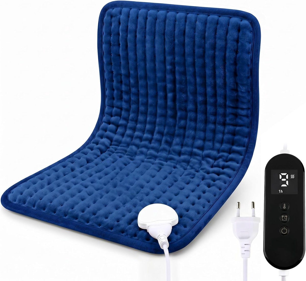 Verwarmingskussen, 30 x 45 cm, warmtekussen met 9 temperatuurstanden (30-65 °C) en automatische uitschakeling, flanellen oppervlak, verwarmingskussen voor rug, nek, schouder en buik, machinewasbaar