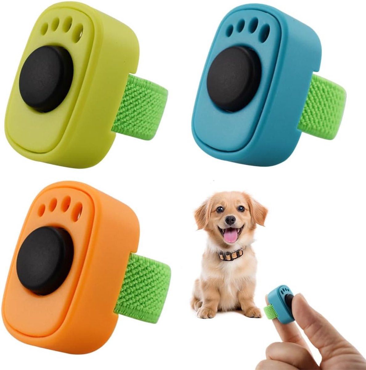 Clicker voor hondentraining, clicker met vingerring, klikken voor honden, training, voor pols, hond, kat, verbetering - ShopVlot