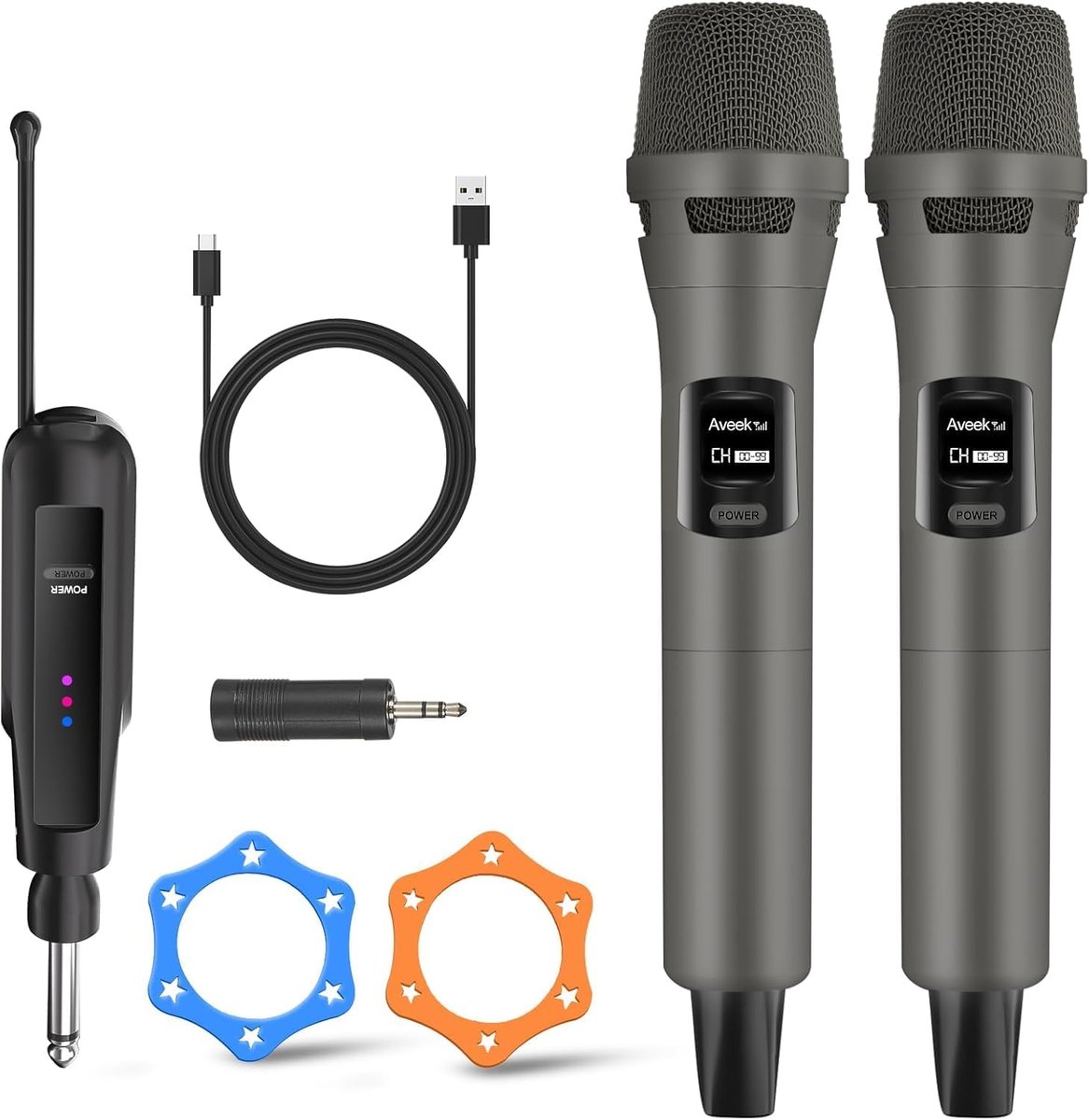 SnelShoppen - Draadloze Microfoon voor Karaoke - 2.4GHz Oplaadbare Dynamische Microfoon met Ontvanger - Ideaal voor Feesten, Bruiloften, Spreekbeurten