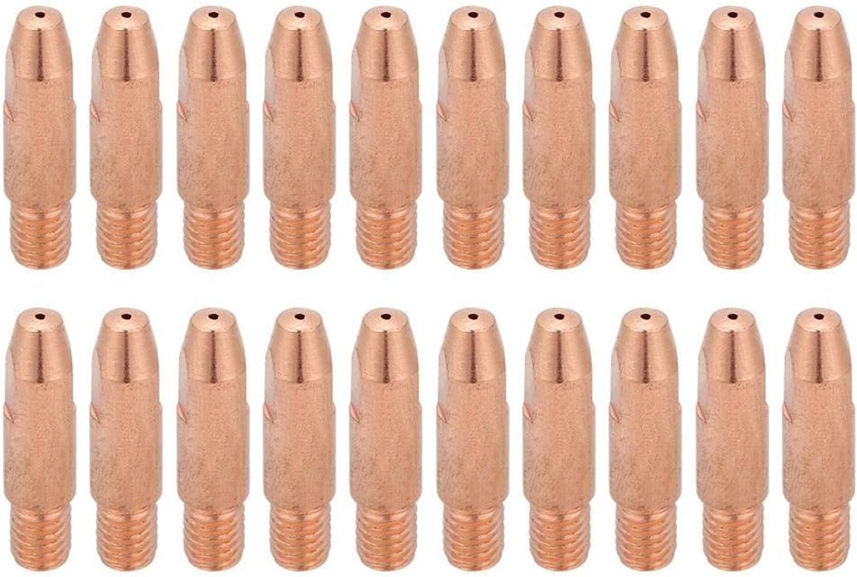 1mm koperen contacttip lasmondstuk contacttip M6 voor 24KD MIG/MAG lastoorts, 20 stuks
